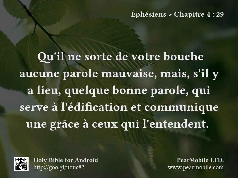 Éphésiens, Chapitre 4:29